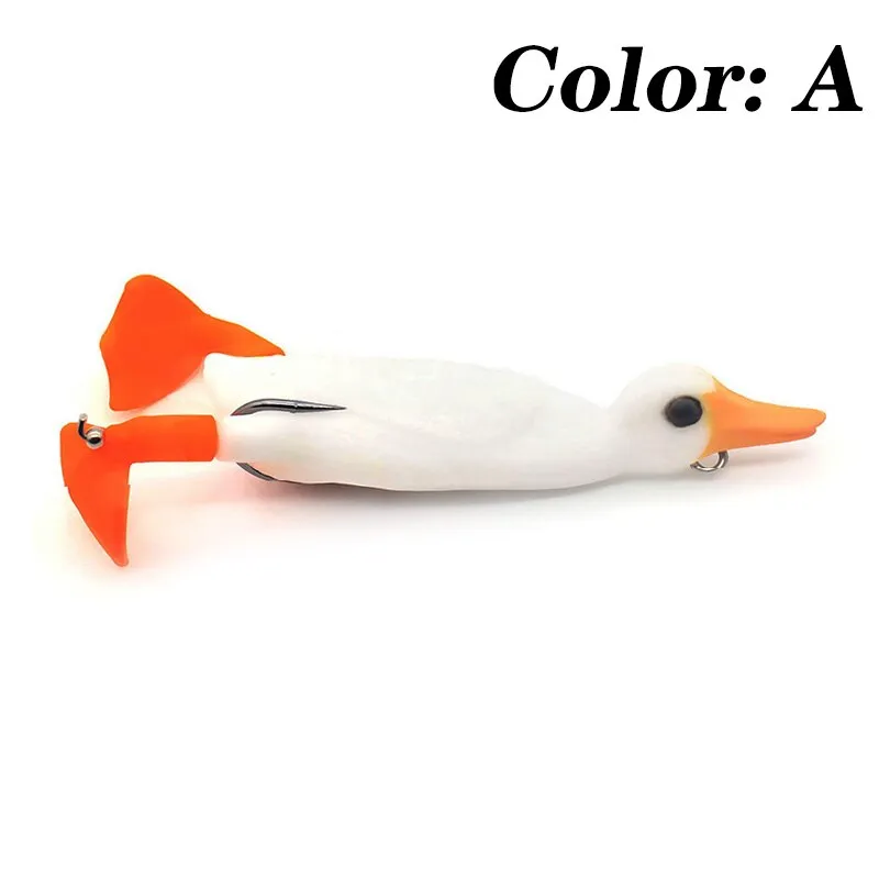 1Pcs Propeller flipper duck Fishing Lure Ducking Fishing Frog Lure 9.5cm 11.2g Artificial Bait Duckling 3D Eyes Day Baits Bass