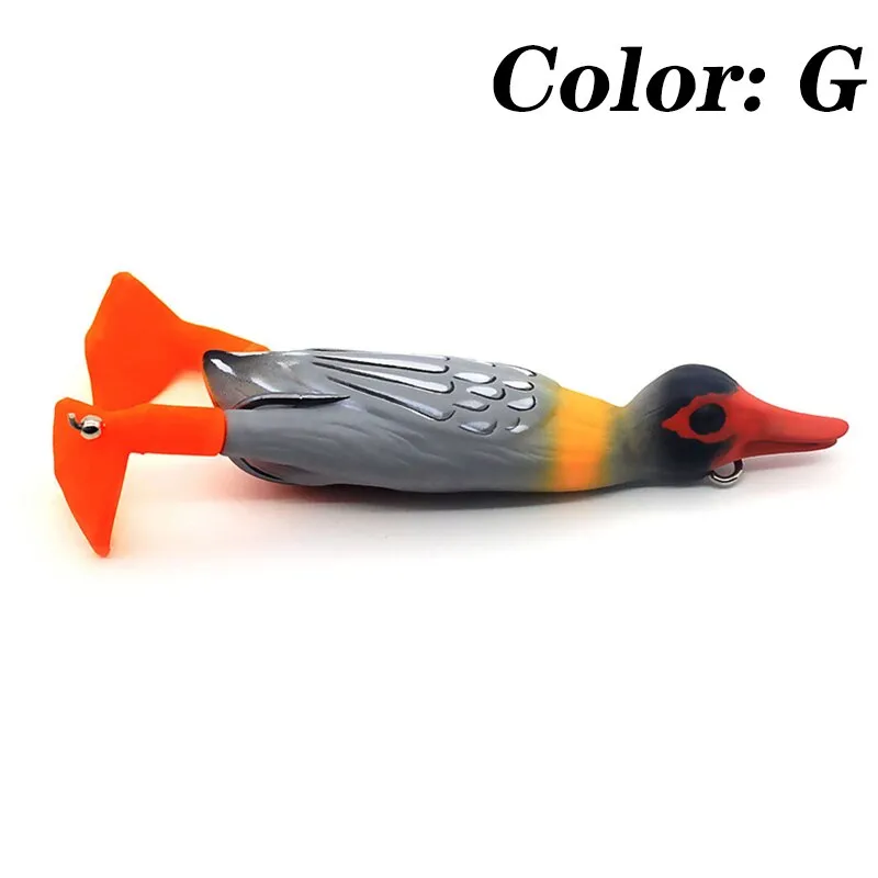 1Pcs Propeller flipper duck Fishing Lure Ducking Fishing Frog Lure 9.5cm 11.2g Artificial Bait Duckling 3D Eyes Day Baits Bass