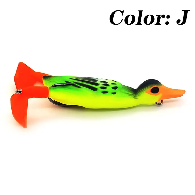 1Pcs Propeller flipper duck Fishing Lure Ducking Fishing Frog Lure 9.5cm 11.2g Artificial Bait Duckling 3D Eyes Day Baits Bass