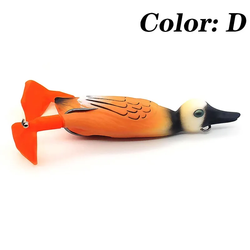 1Pcs Propeller flipper duck Fishing Lure Ducking Fishing Frog Lure 9.5cm 11.2g Artificial Bait Duckling 3D Eyes Day Baits Bass