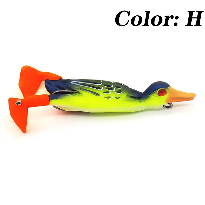 1Pcs Propeller flipper duck Fishing Lure Ducking Fishing Frog Lure 9.5cm 11.2g Artificial Bait Duckling 3D Eyes Day Baits Bass