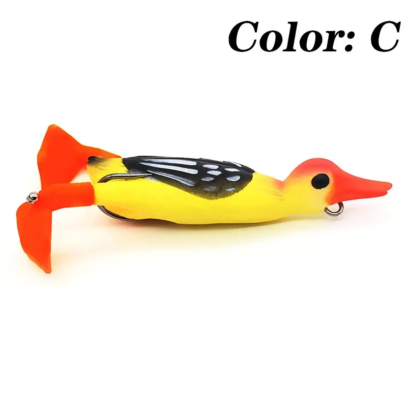 1Pcs Propeller flipper duck Fishing Lure Ducking Fishing Frog Lure 9.5cm 11.2g Artificial Bait Duckling 3D Eyes Day Baits Bass