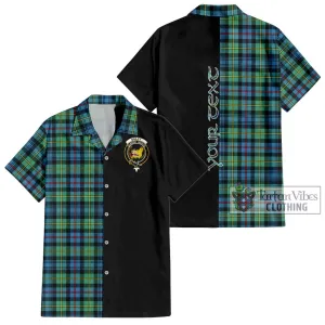 Bailey Ancient Tartan Short Sleeve Button Shirt with Family Crest and Half Of Me Style