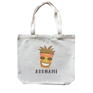 Birthday Hawaii Happy Tribal Mask Addname Canvas Bag