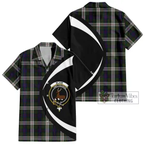 Blair Dress Tartan Short Sleeve Button Up with Family Crest Circle Style