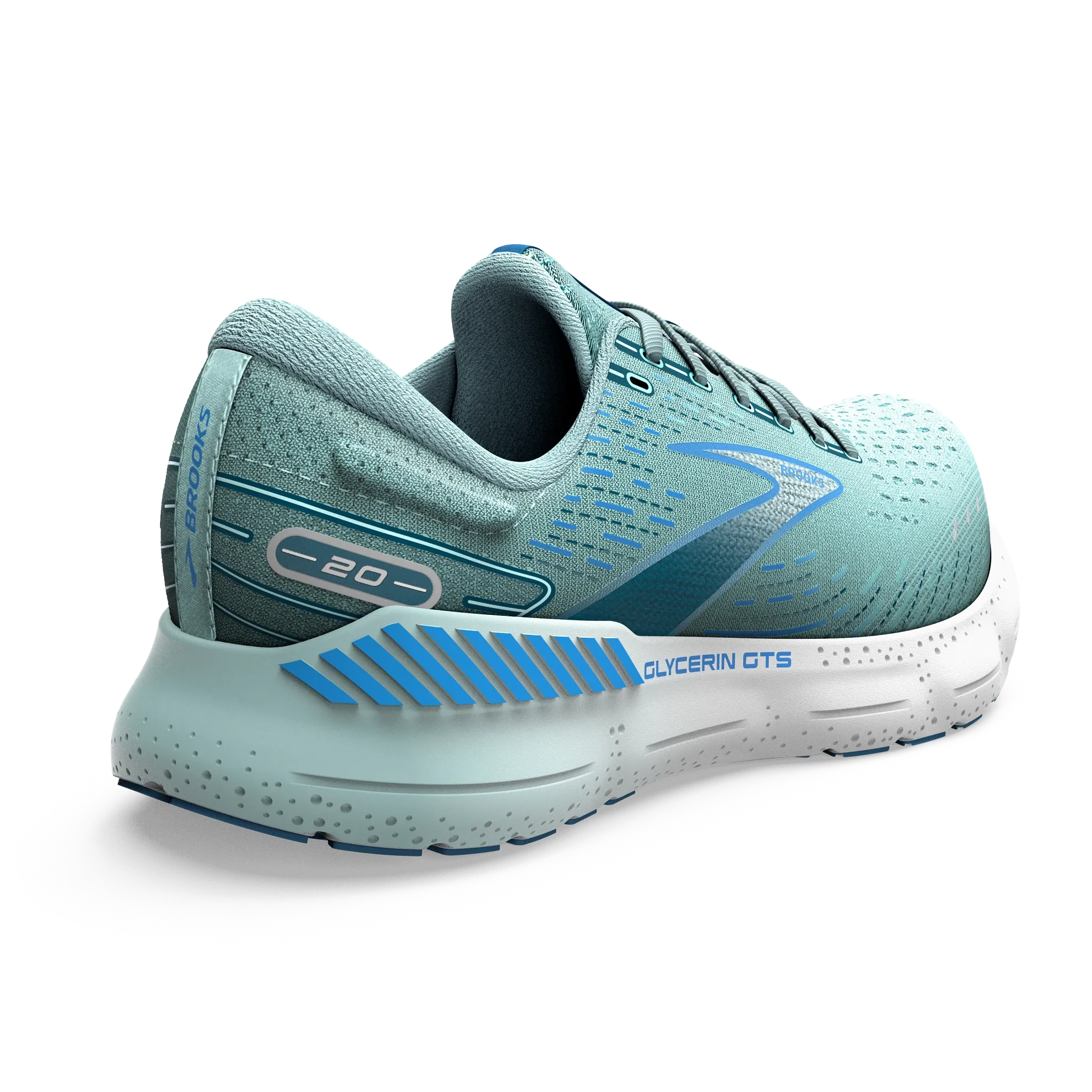 Brooks | Glycerin GTS 20 | Women's | Blue Glass/Marina/Legion Blue