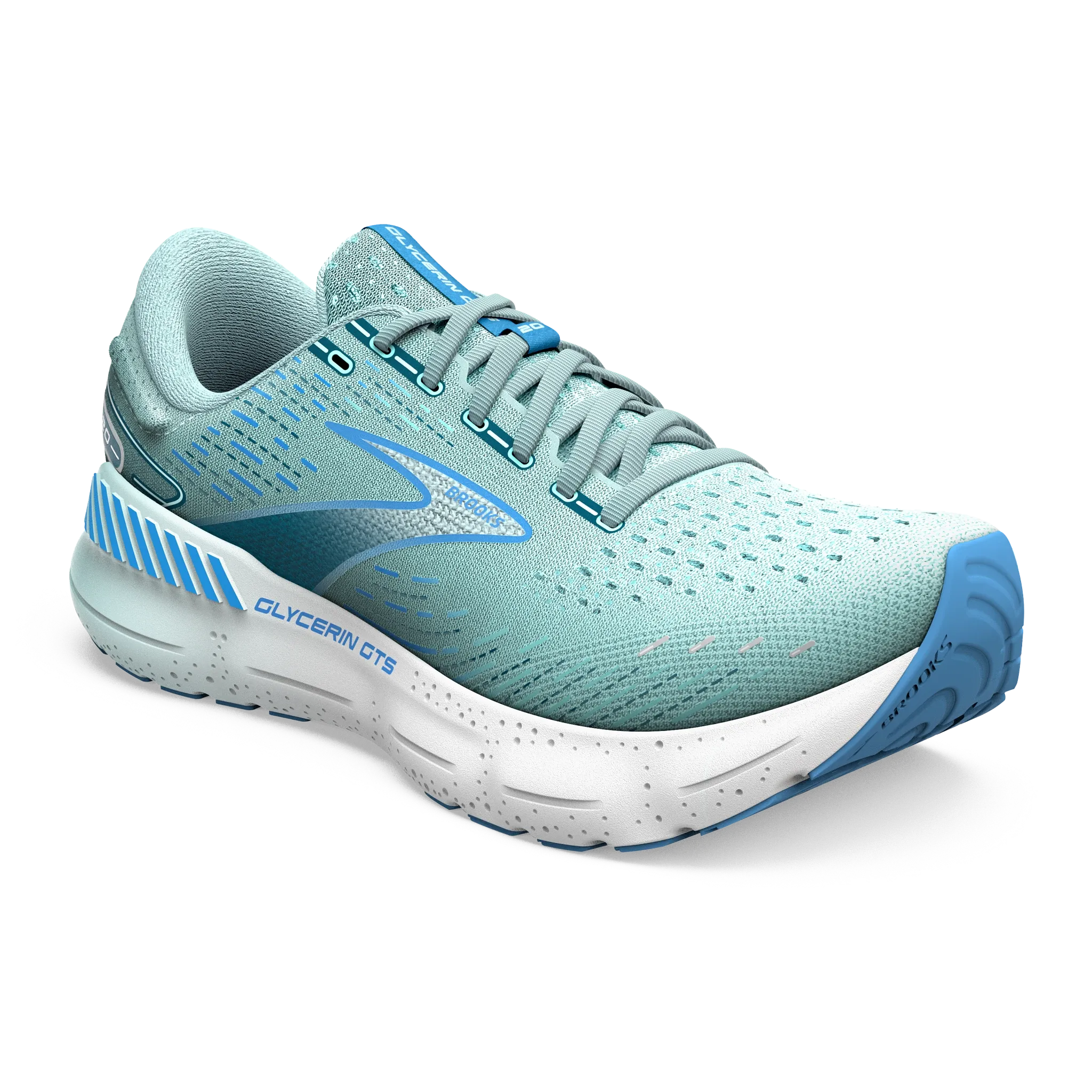 Brooks | Glycerin GTS 20 | Women's | Blue Glass/Marina/Legion Blue