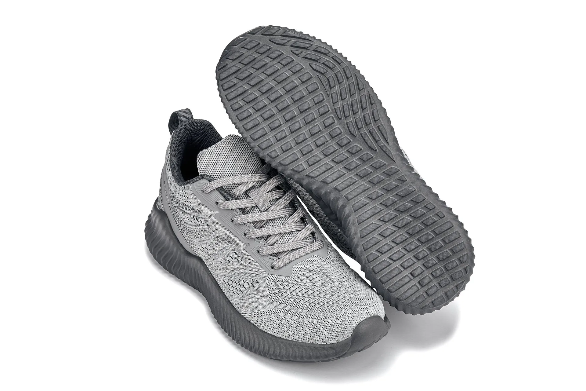 CALTO - Q221 - 2.6 Inches Taller (Cement/Pewter) - Lightweight Sporty Sneakers