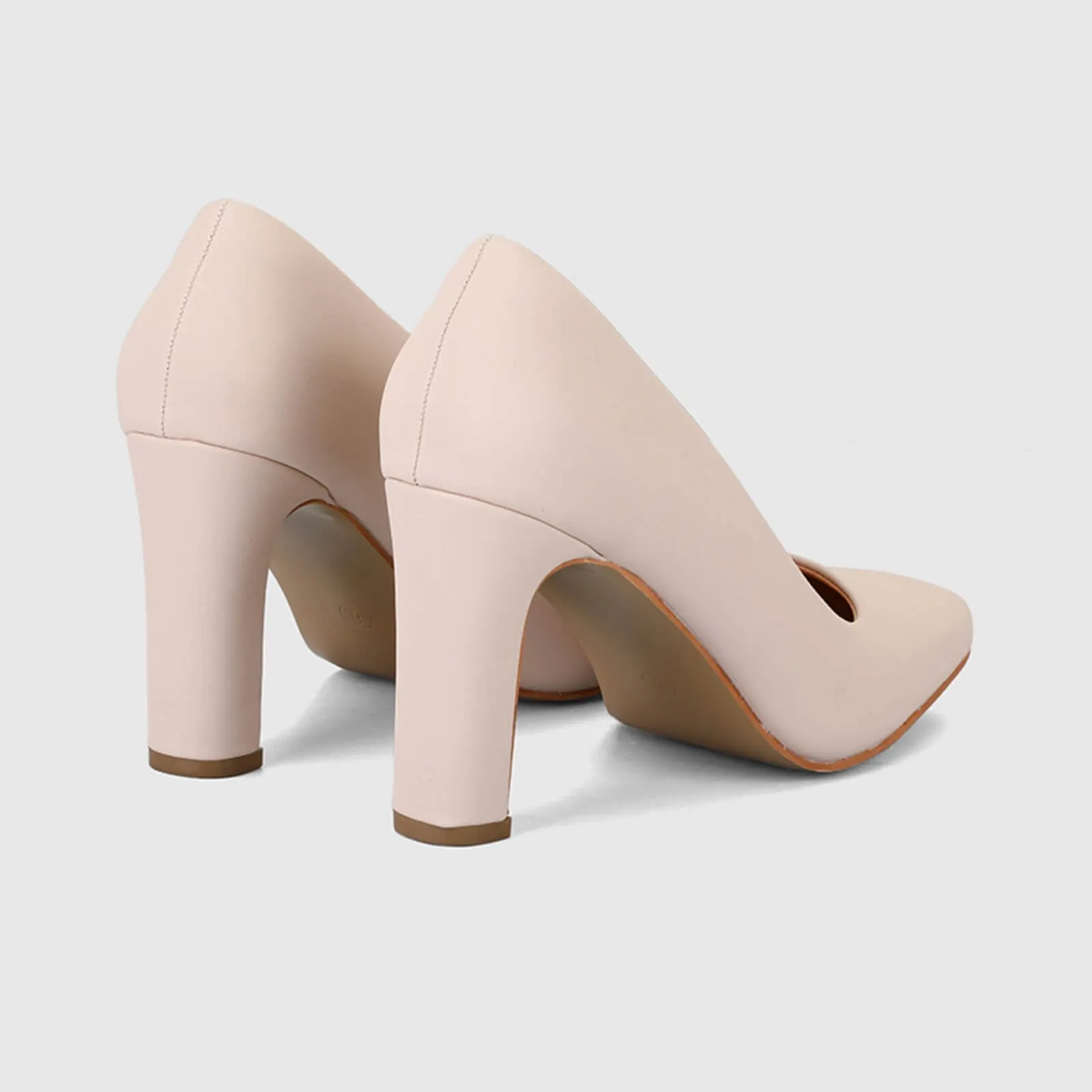 Chunky Block Heel Working Pumps