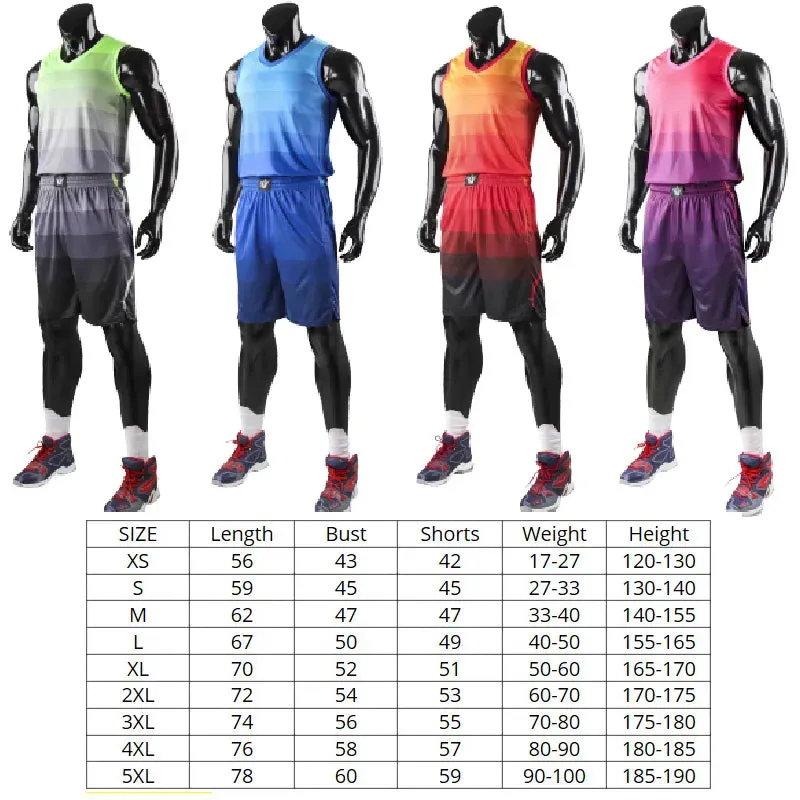 Customizable Men Kids Women basketball training jersey set blank college tracksuit Youth Unisex Basketball Uniforms suit