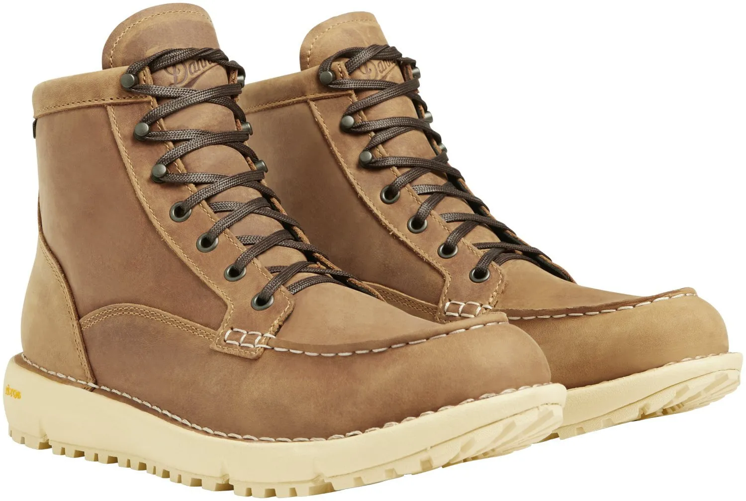 Danner Mens Logger Moc 917 GTX Bone Brown Nubuck Work Boots