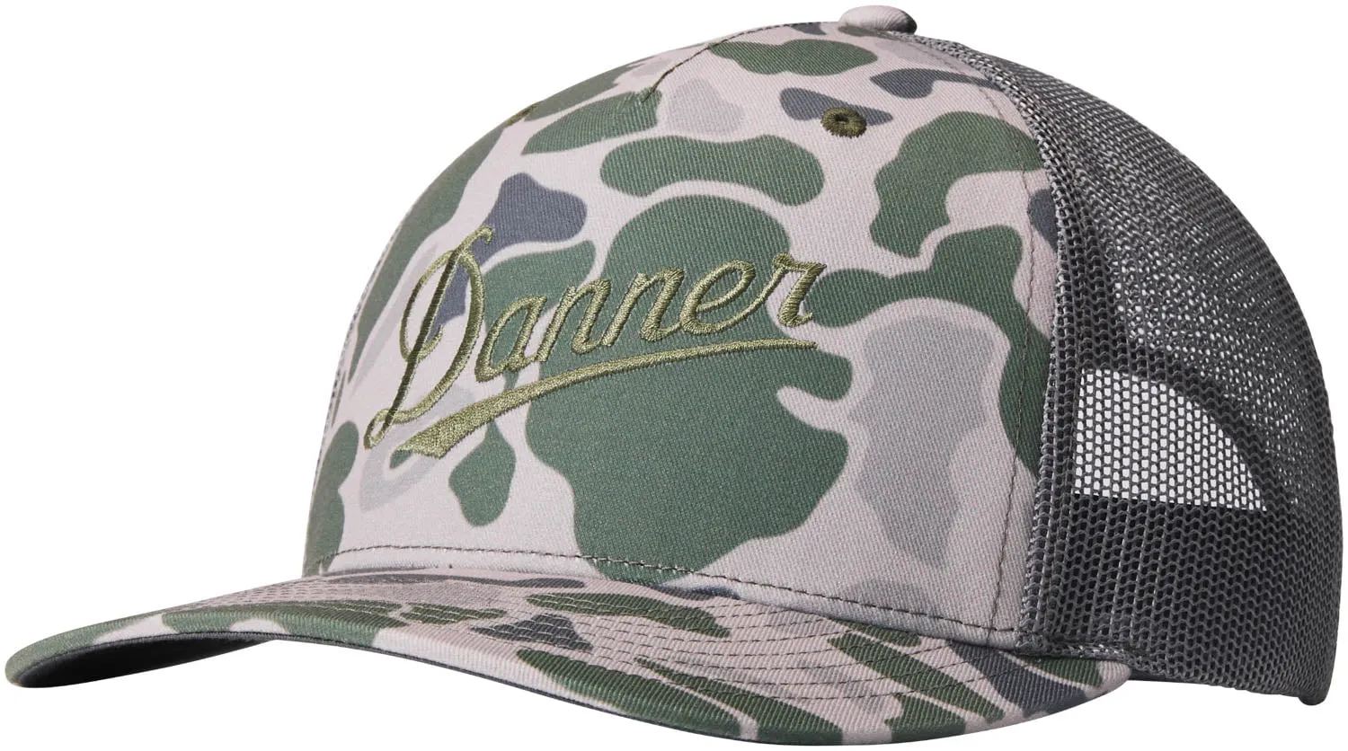 Danner Unisex Duck Camo Green Cotton Blend Trucker Cap