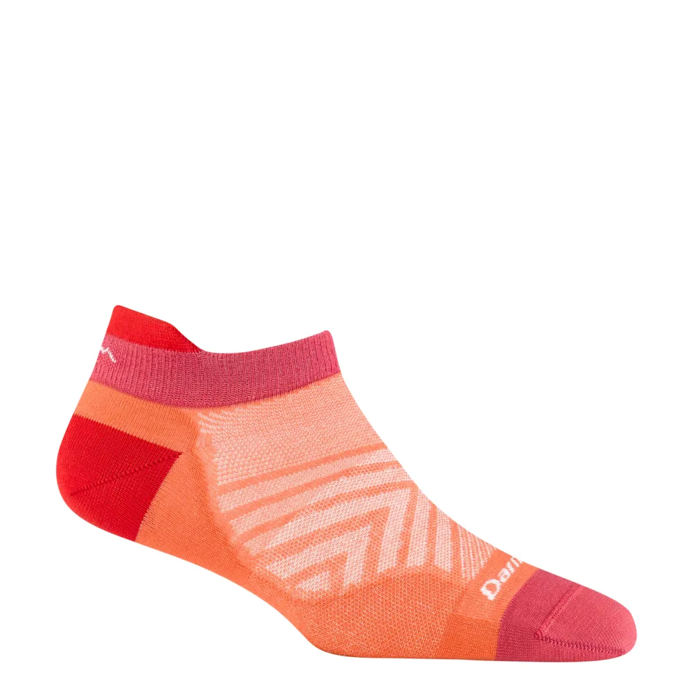 Darn Tough Women's Run No Show Tab No Cushion Ultra-Lightweight Running Sock in Coral