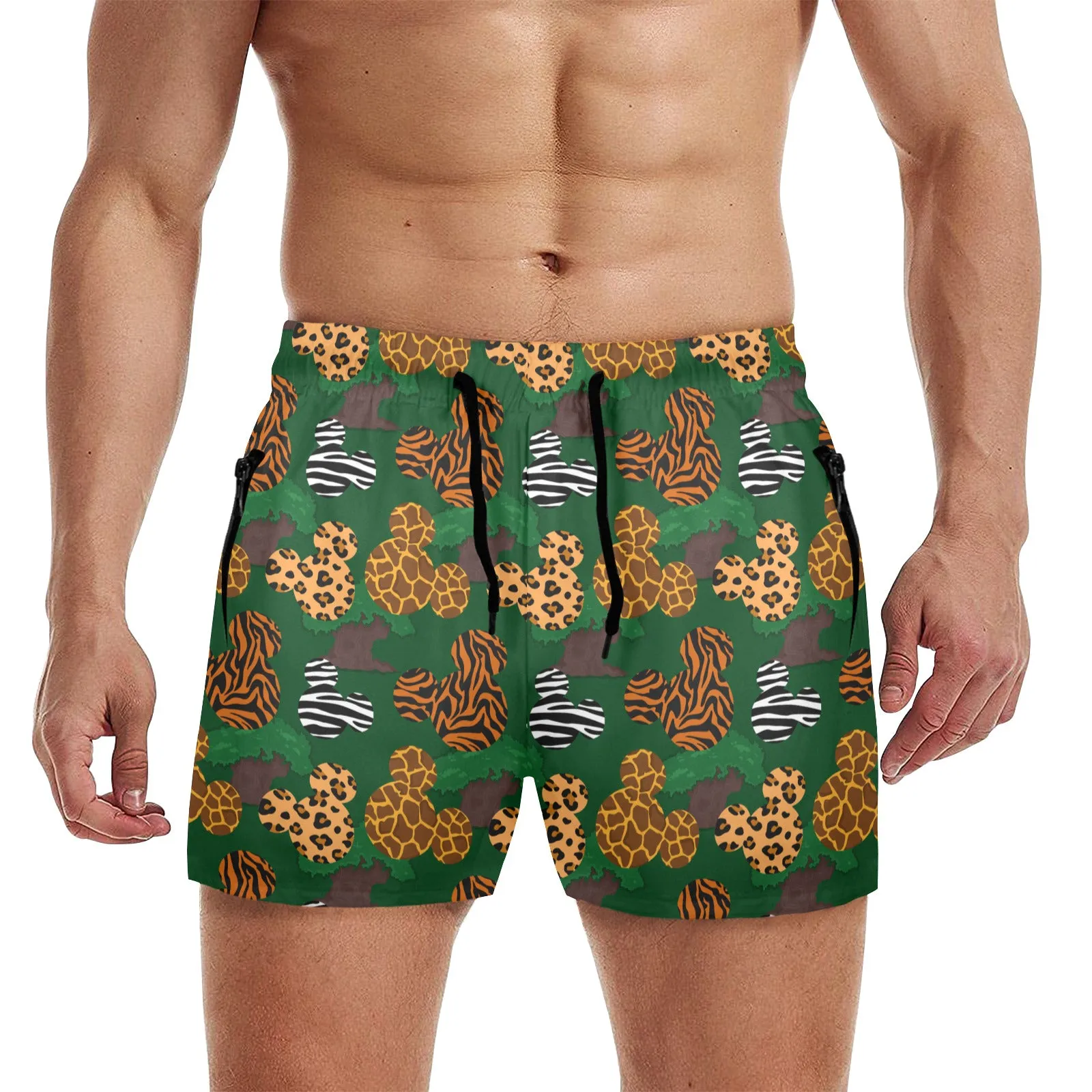 Disney Animal Prints Men's Quick Dry Athletic Shorts