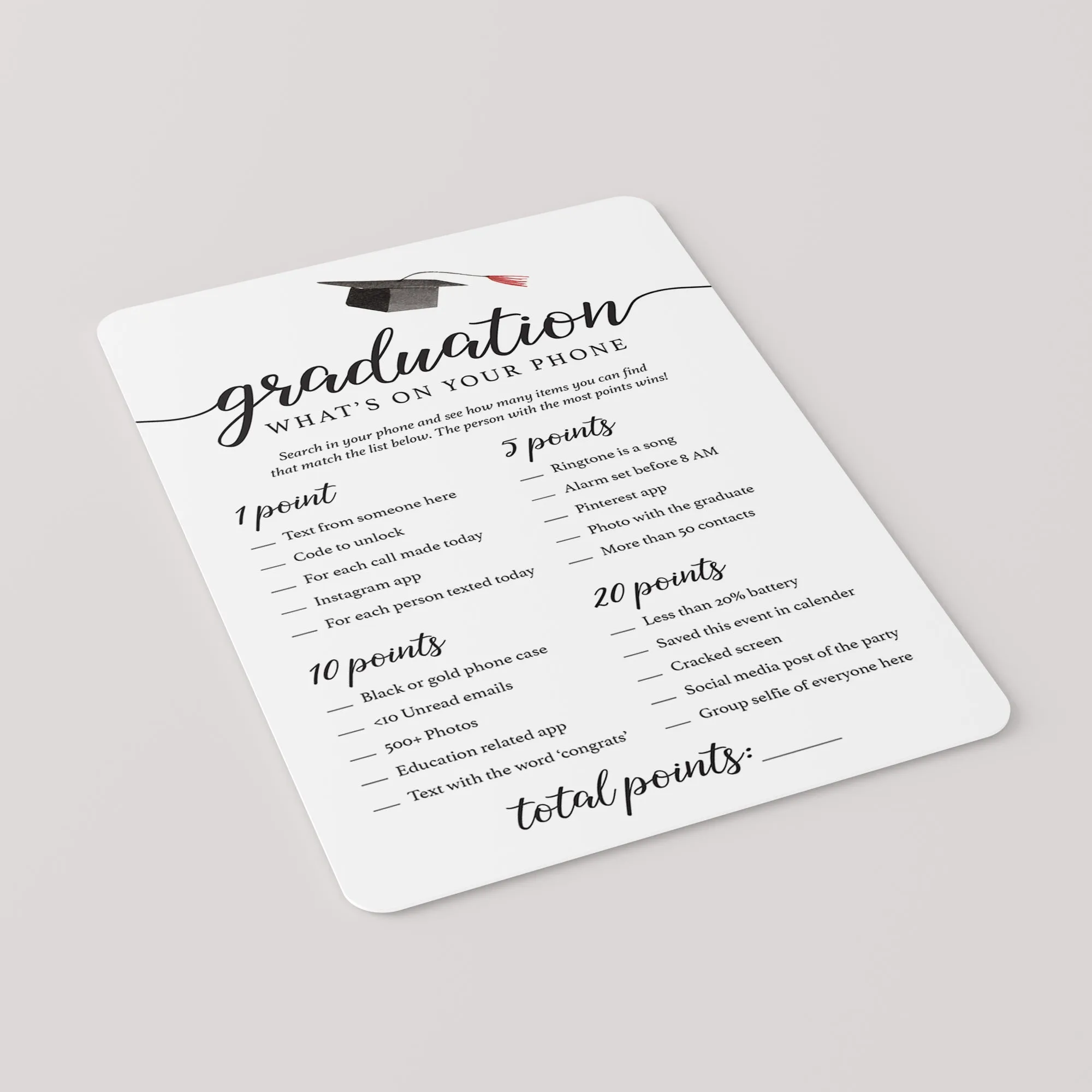 Graduation Party Games Bundle Instant Download