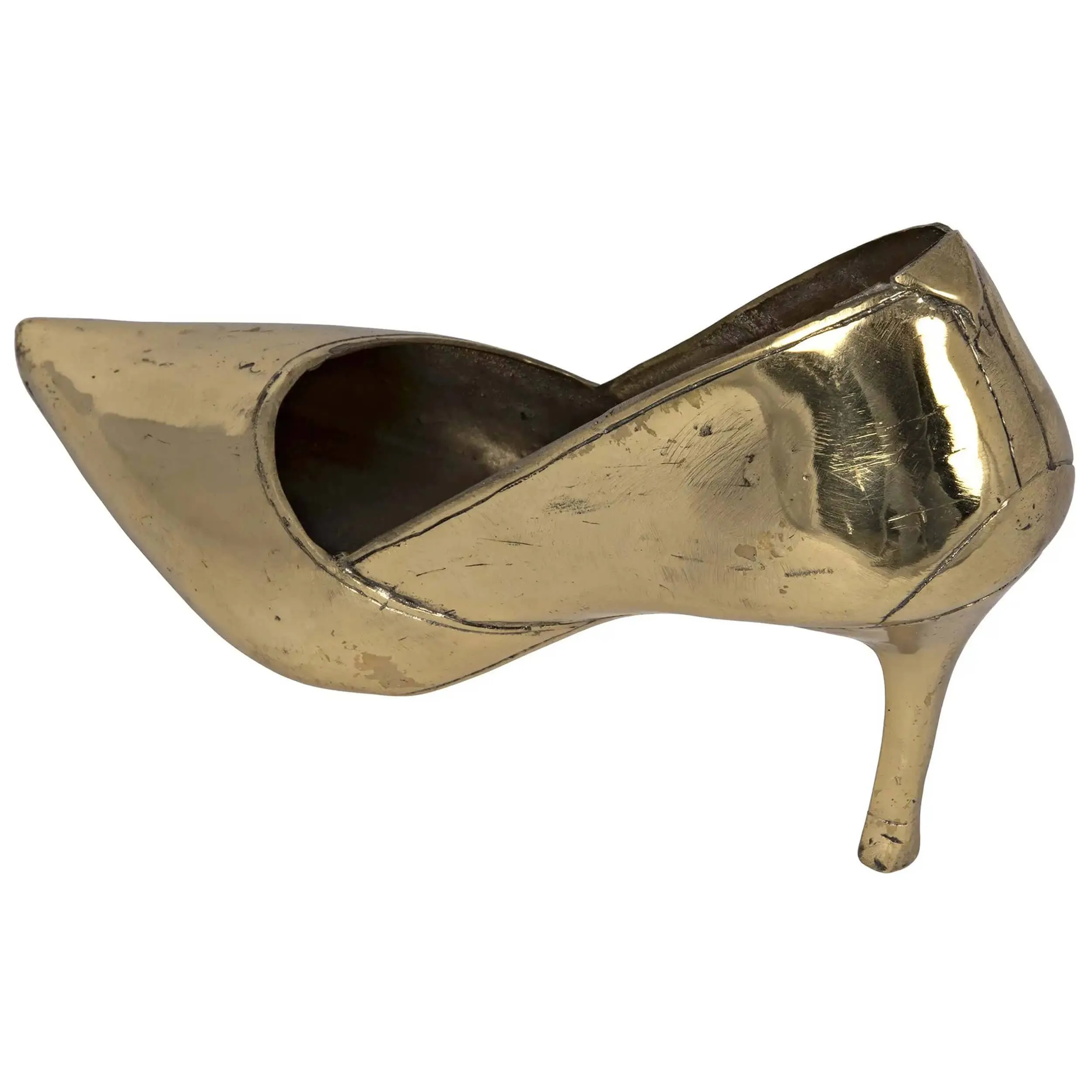 Heel Sculpture, Antique Brass