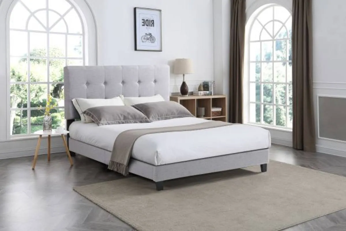 Ivy Queen Bed - Light Grey