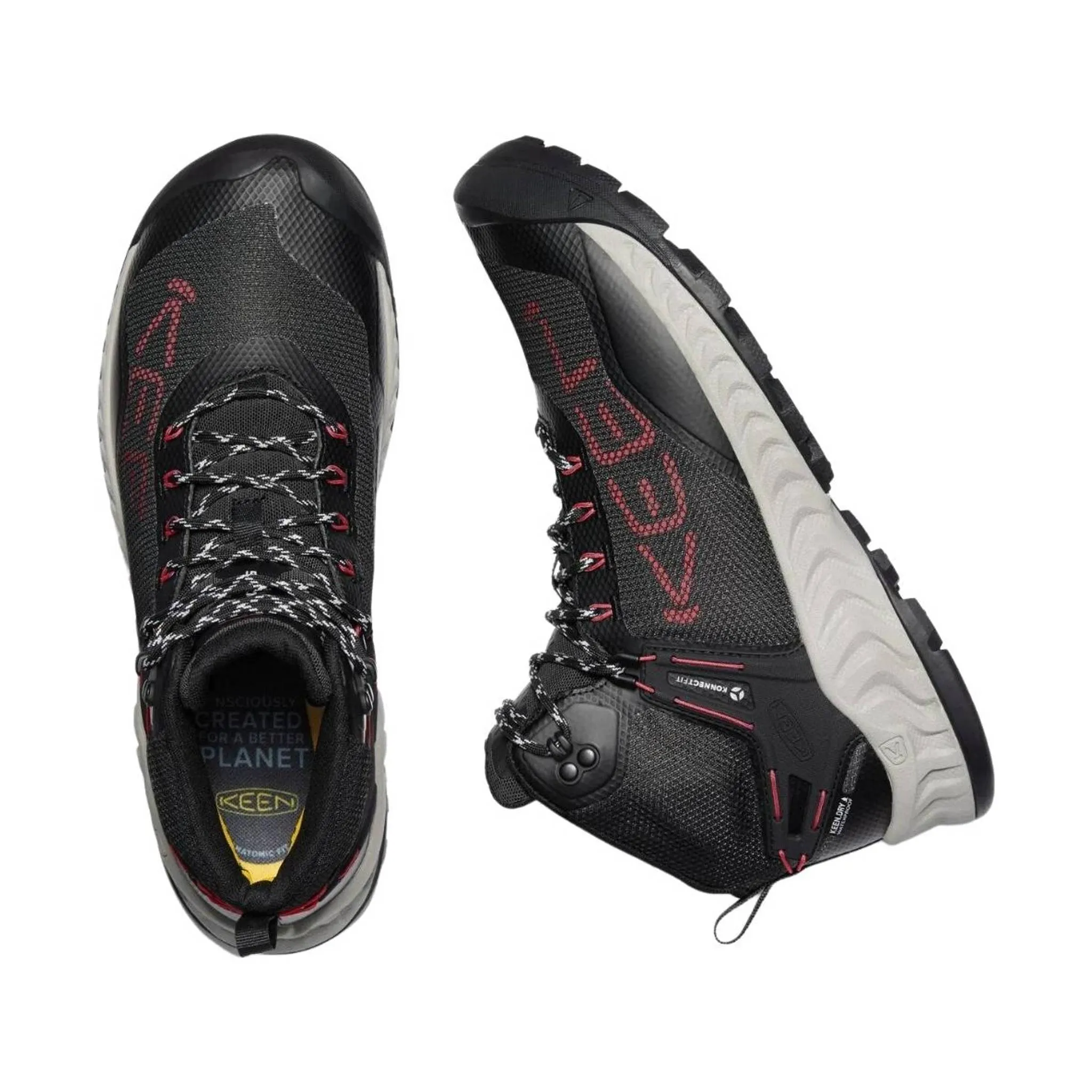 KEEN Men's NXIS EVO Waterproof Boot - Black/Red Carpet - ONLINE STORE CREDIT/EXCHANGE ONLY