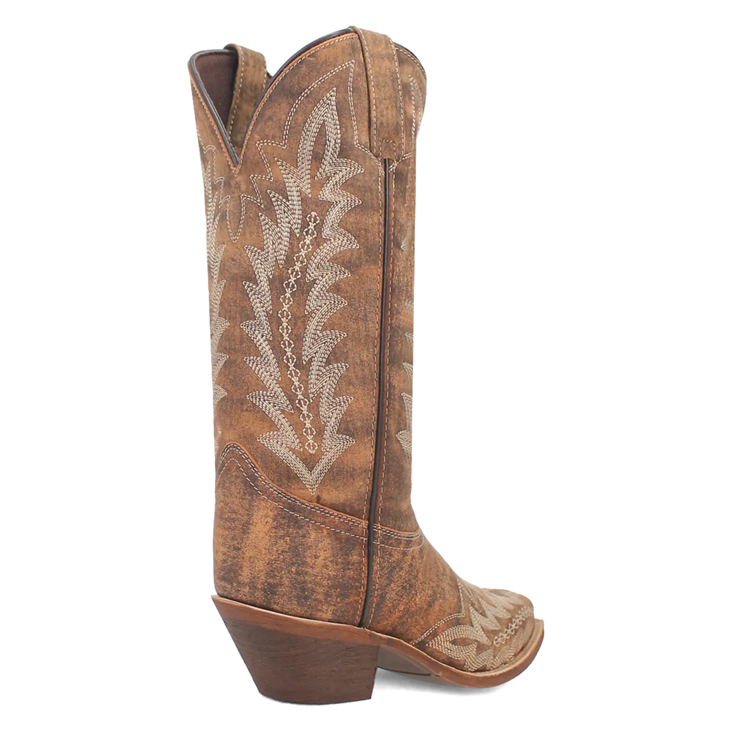 Laredo Tan Fancy Stitched Emmylee Snip Toe Western Boots for Women