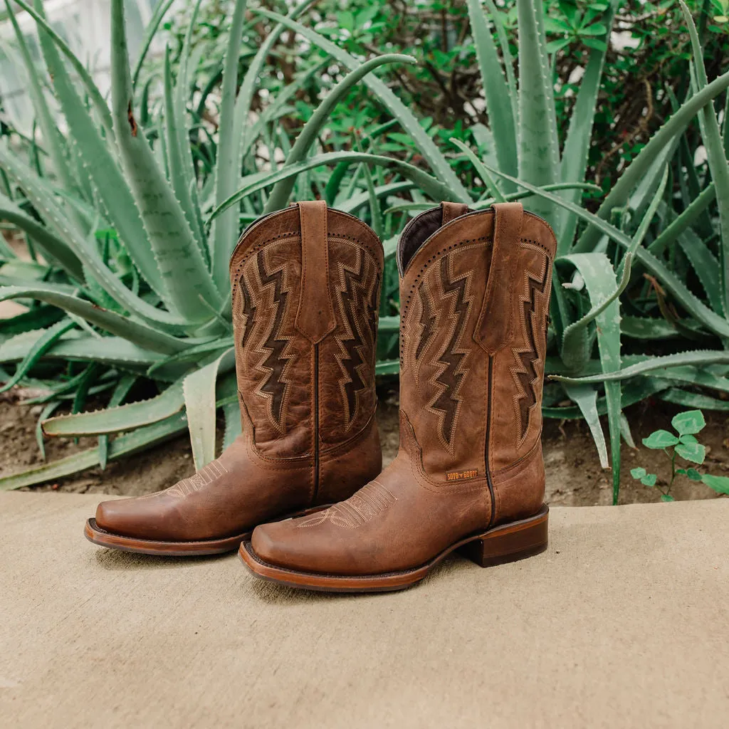 Men's Tan Square Toe Cowboy Boots | Tan Western Boots (H50027)