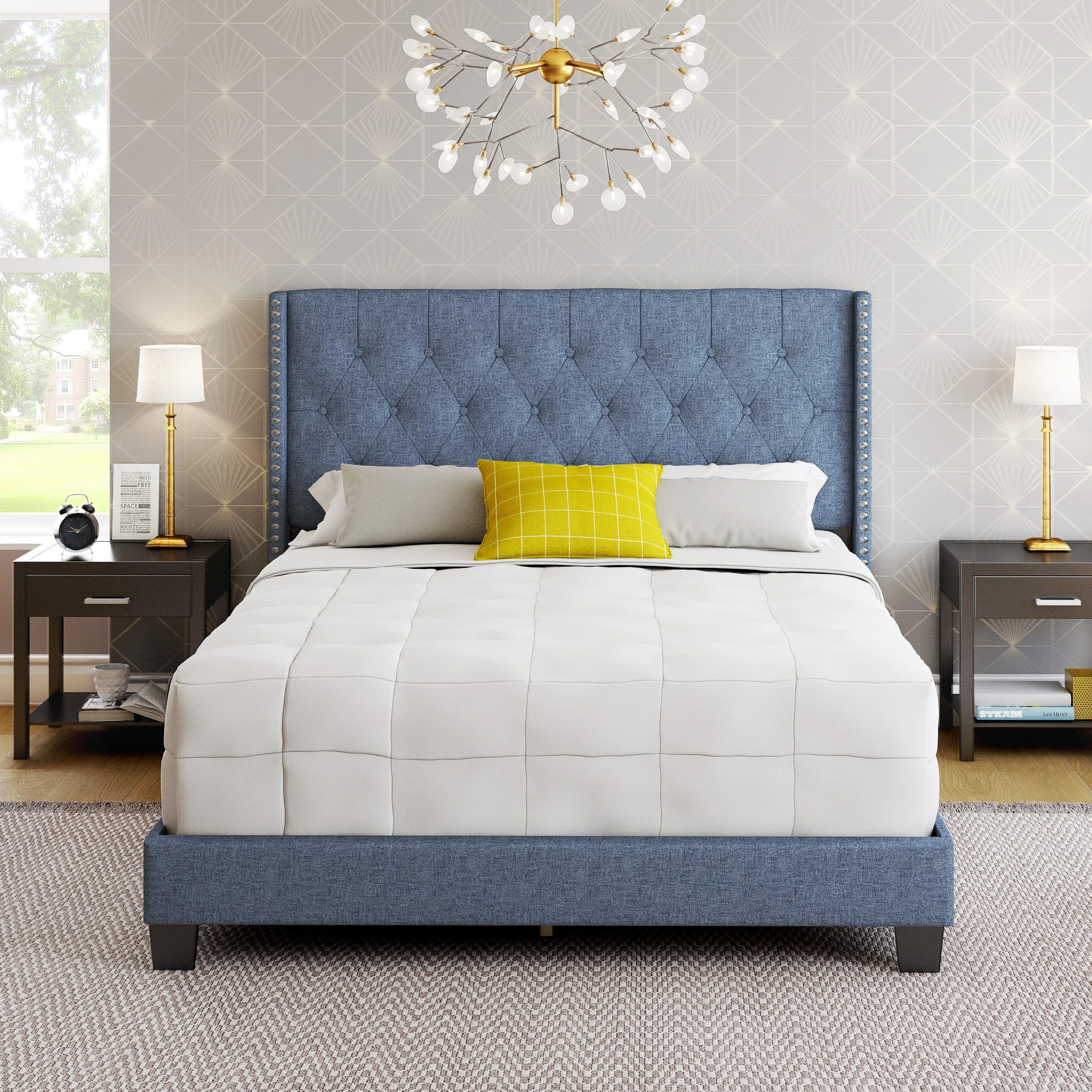 Mia Upholstered Platform Bed