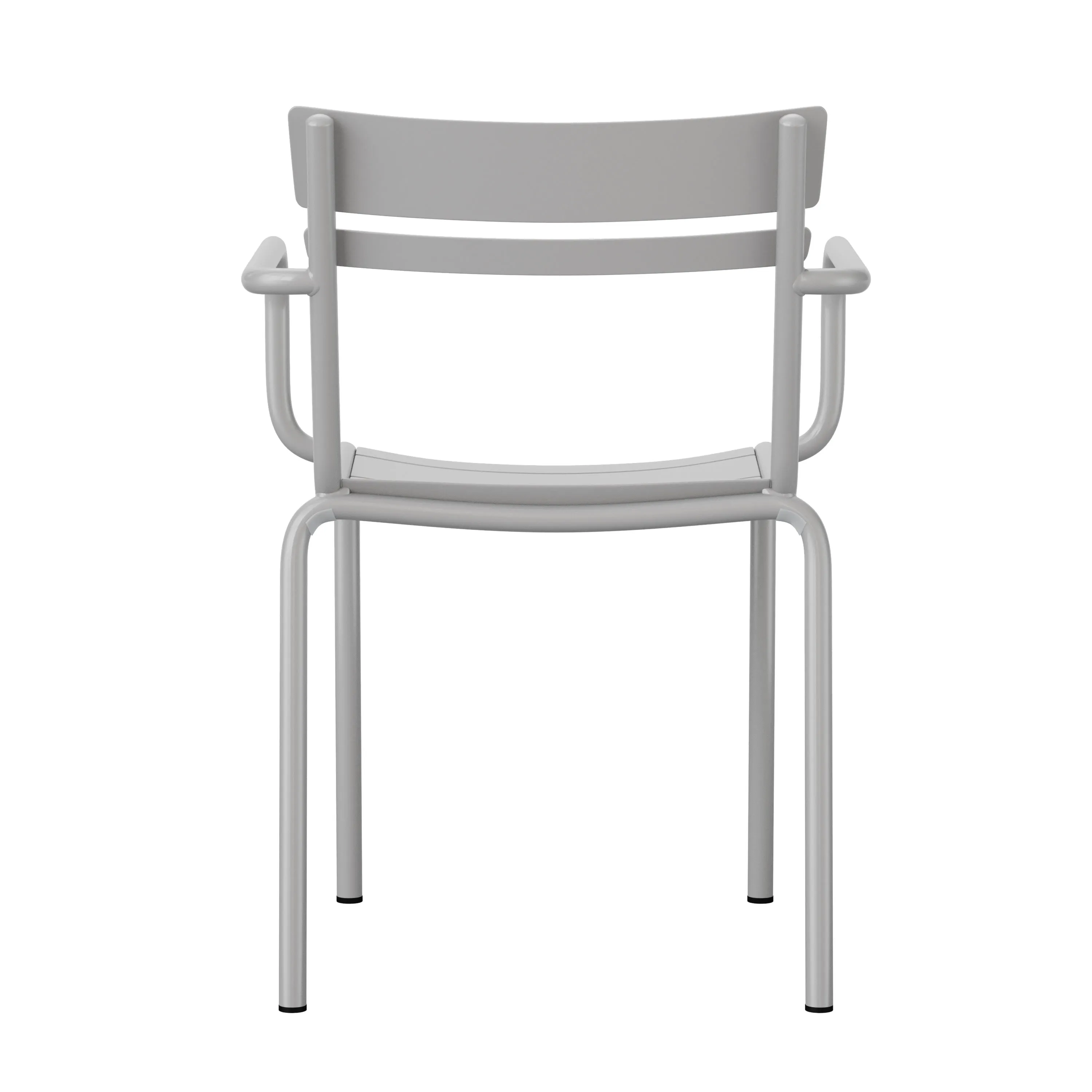 Nash Commercial Grade Steel Indoor-Outdoor Stackable Chair with 2 Slats and Arms