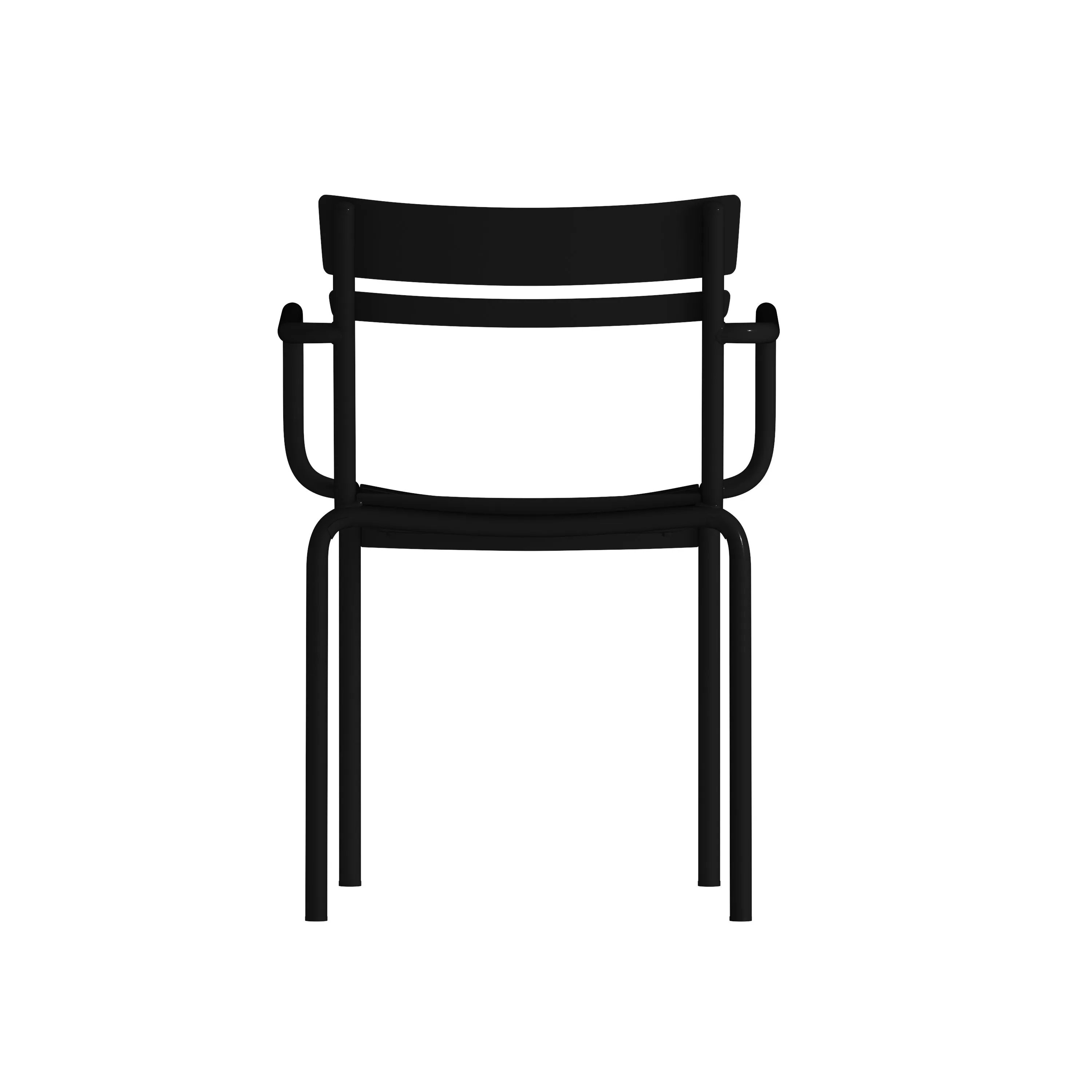 Nash Commercial Grade Steel Indoor-Outdoor Stackable Chair with 2 Slats and Arms