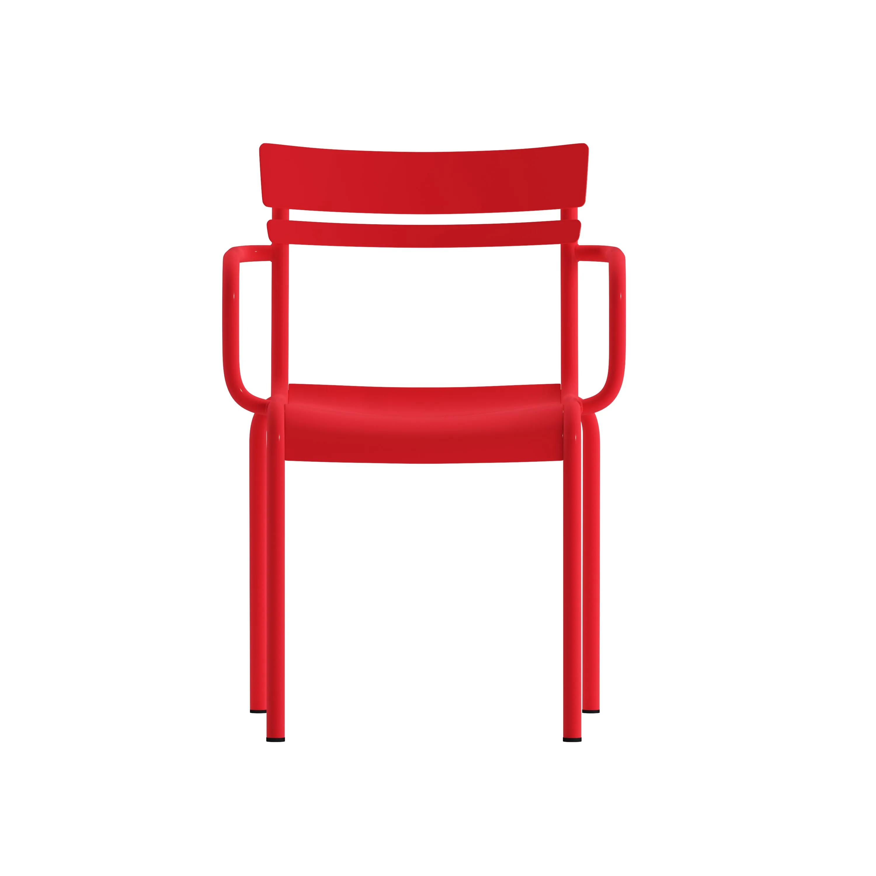 Nash Commercial Grade Steel Indoor-Outdoor Stackable Chair with 2 Slats and Arms