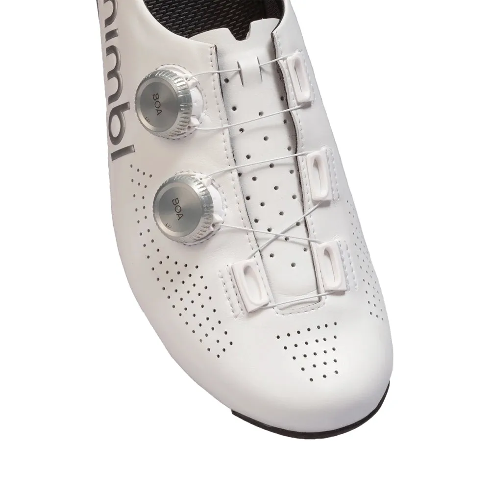 NIMBL Road Cycling Shoes Ultimate - White/Silver