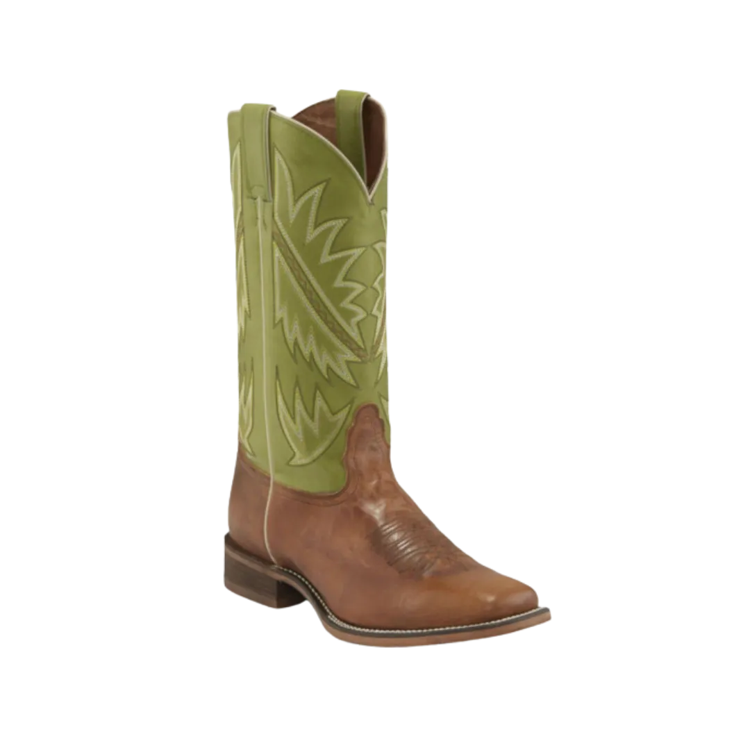 Nocona Men's 13 Go Round Cowboy Green Boots