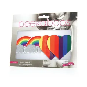 Peekaboos Pride Glitters Rainbows & Hearts - Pack Of 2