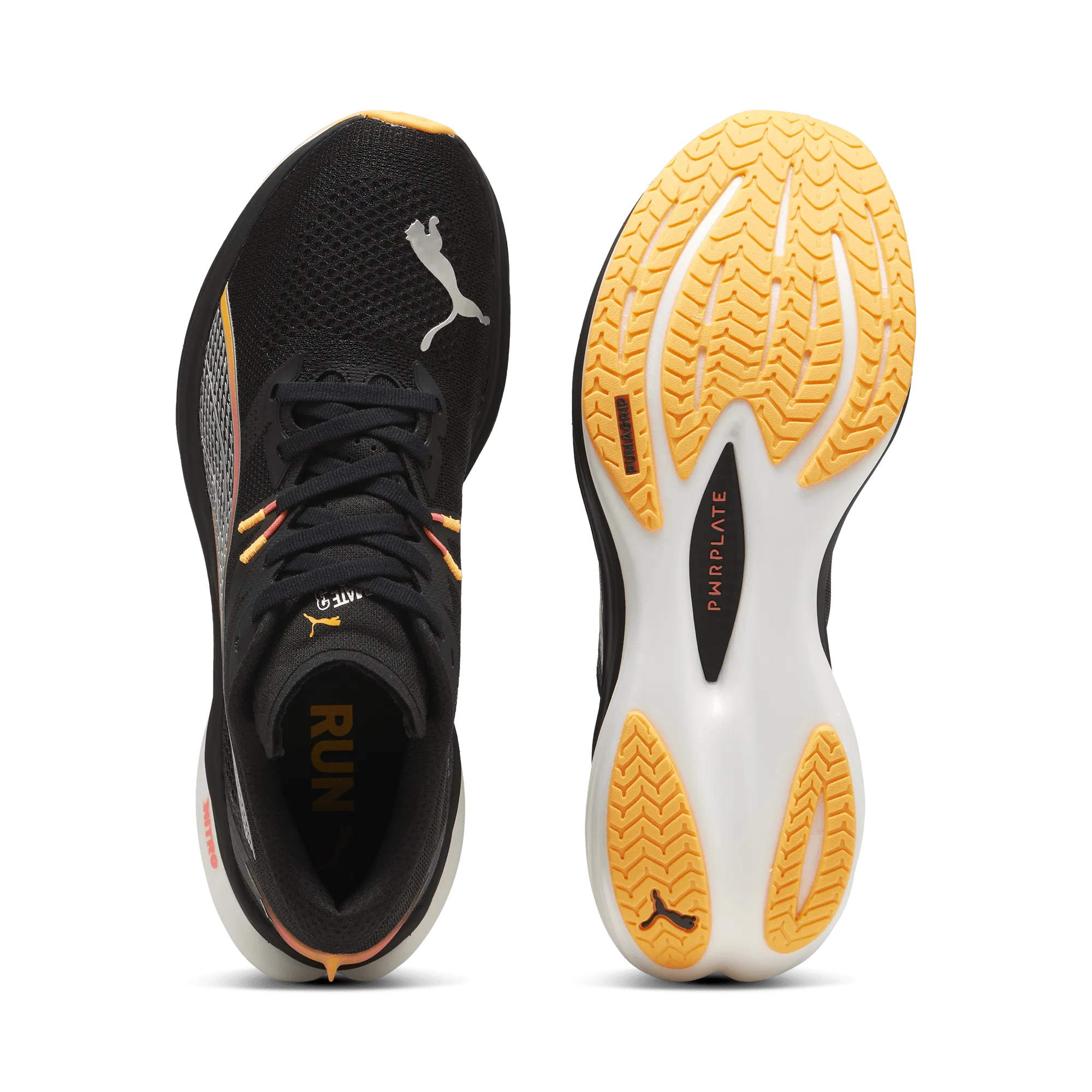 Puma Deviate Nitro 3 Men's Running Shoes AW24 Black/Sun Stream