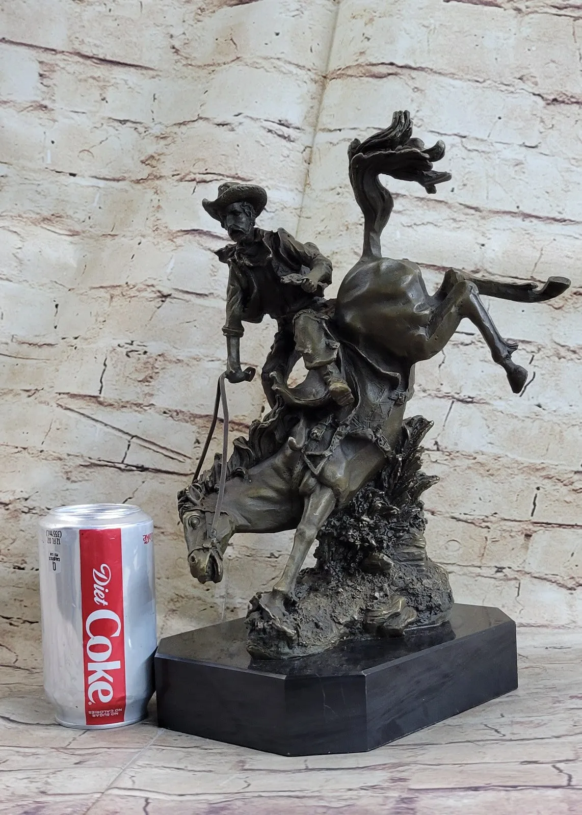 Remington Outlaw Wild West Bronze Marble Sculpture Statue Figurine Hot Cast