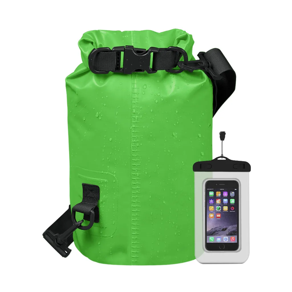 Roll Top Dry Bag Backpack with Waterproof Pouch 2/5/10/20/30/40L