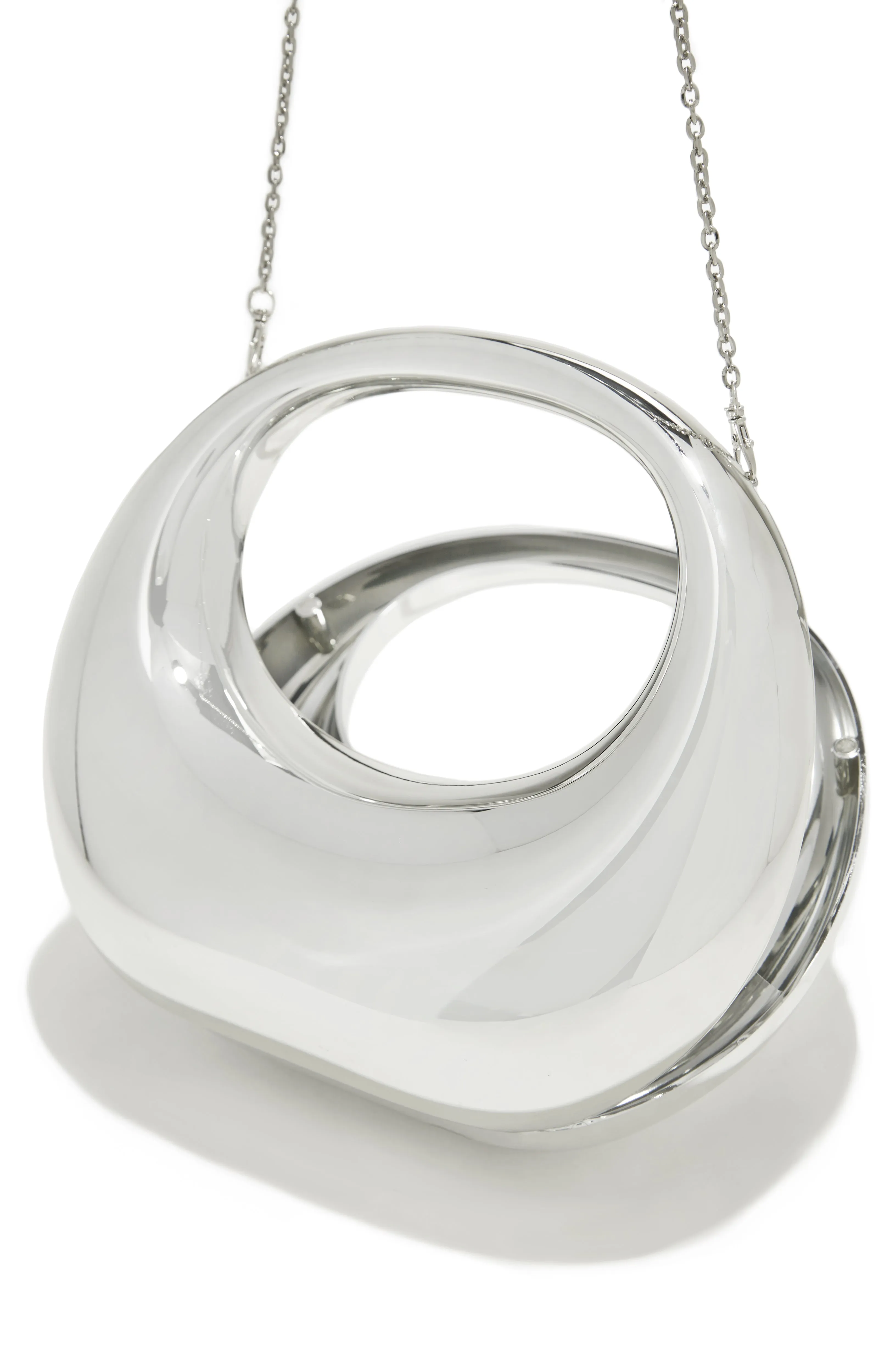 Sasha Acrylic Handbag - Silver