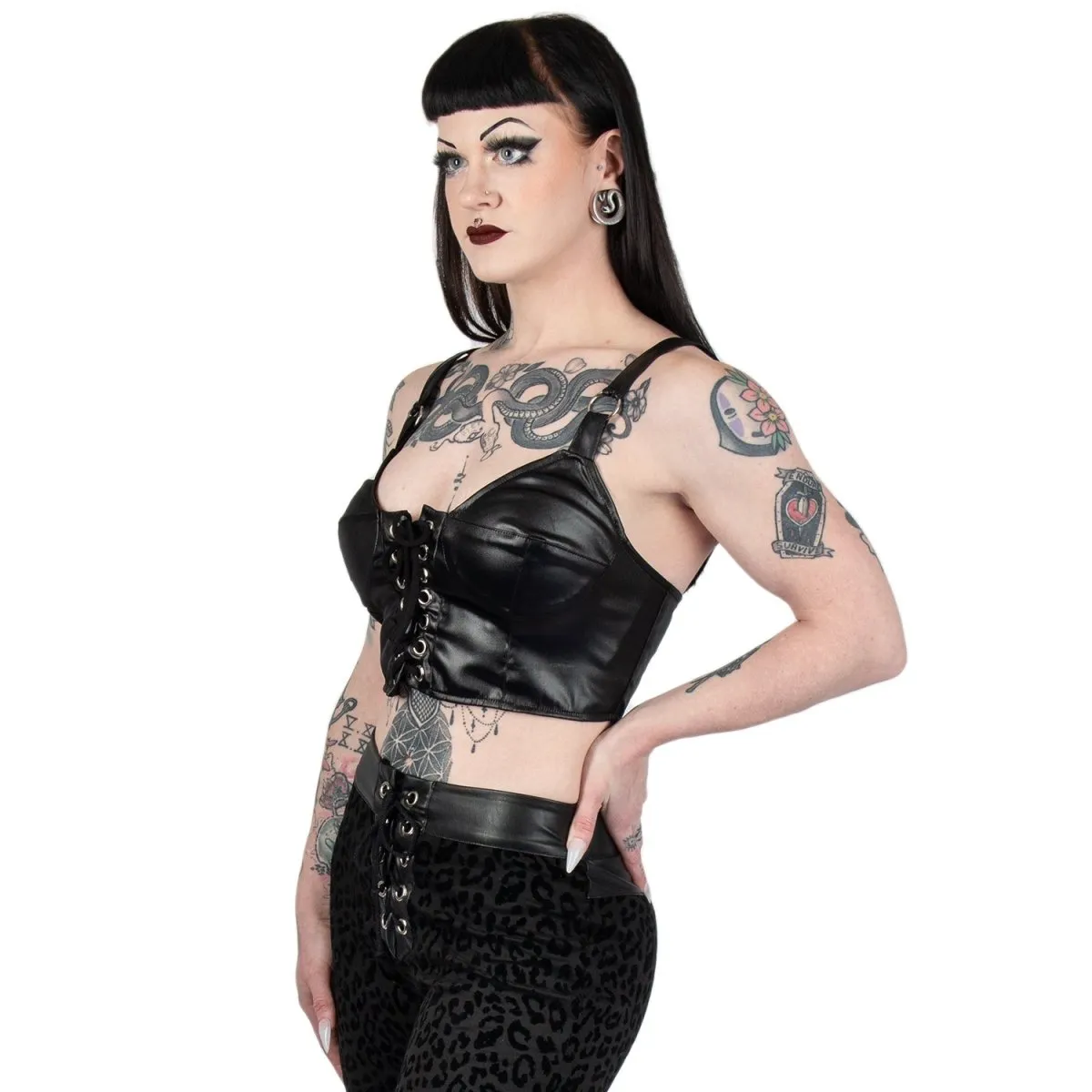 Switchblade Stiletto | Black Madonna Contrast Bra Top