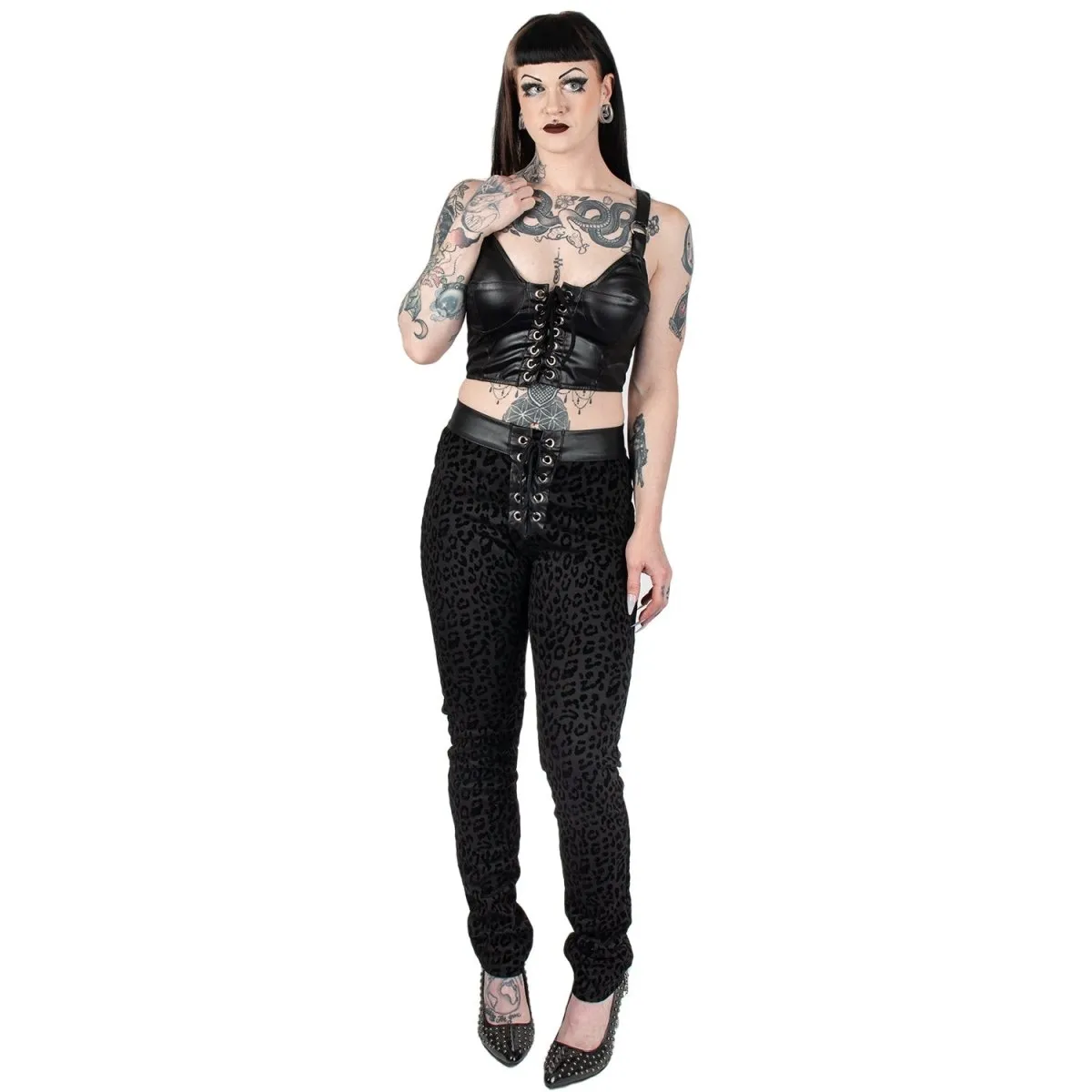 Switchblade Stiletto | Black Madonna Contrast Bra Top