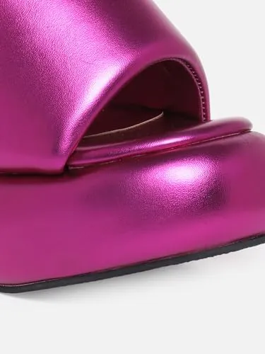 THE QUIRKY NAARI Metallic Chunks - Fuchsia In Trendy Bright Color | Metallic | 4 UK