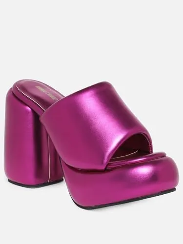 THE QUIRKY NAARI Metallic Chunks - Fuchsia In Trendy Bright Color | Metallic | 4 UK