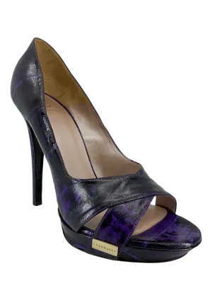 VERSACE Eel Skin Platform Pumps Size 9.5